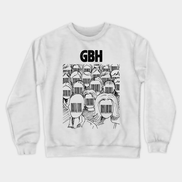 Barcode face GBH Crewneck Sweatshirt by adima